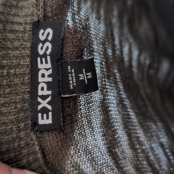 Express Green and Black Striped Sweater - Picture 5 of 6